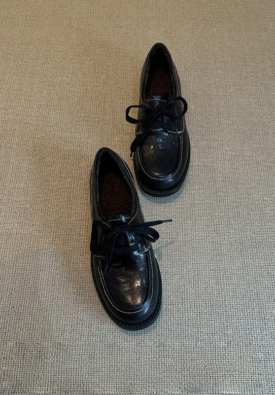 Damen Schnürschuhe mit hochwertigem Leder und komfortabler Innensohle EB