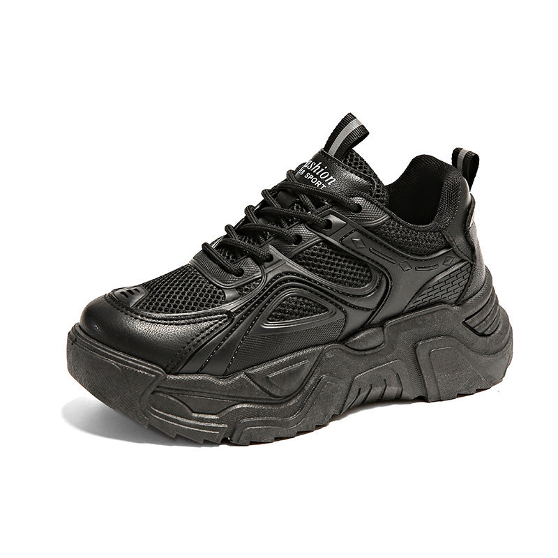 Damen Sportliche Plattform Sneaker mit atmungsaktivem Obermaterial und robustem Sohlenprofil EB