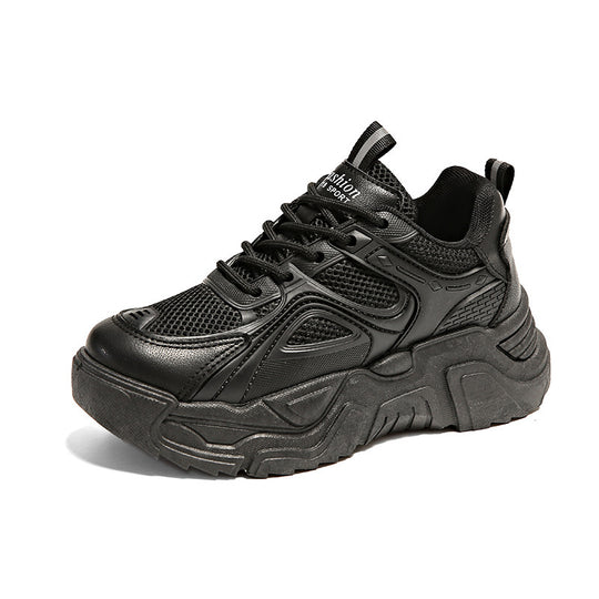 Damen Sportliche Plattform Sneaker mit atmungsaktivem Obermaterial und robustem Sohlenprofil EB