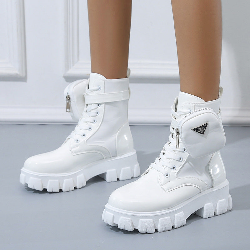 Damen High-Top Stiefel mit robustem Sohlendesign und praktischem Reißverschluss EB