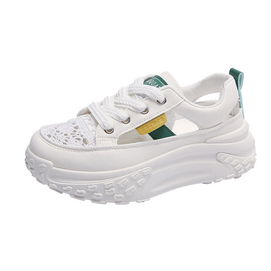 Damen modische Sneakers mit luftigen Einsätzen und komfortabler Dämpfung EB