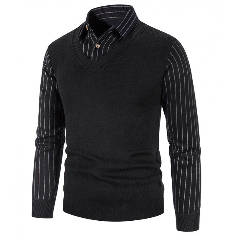 Herren eleganter V-Ausschnitt Pullover EB