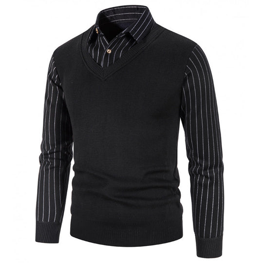 Herren eleganter V-Ausschnitt Pullover EB