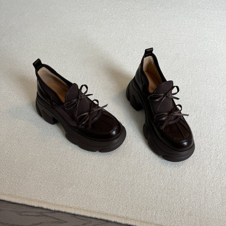 Damen modische Chunky Sneakers mit atmungsaktivem Obermaterial und rutschfester Sohle EB