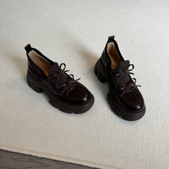 Damen modische Chunky Sneakers mit atmungsaktivem Obermaterial und rutschfester Sohle EB