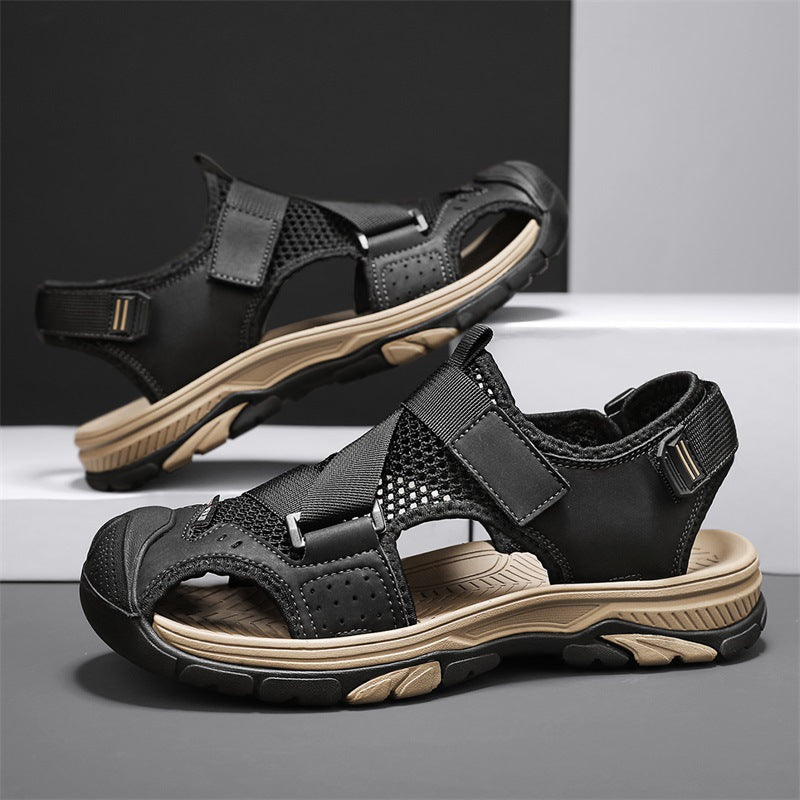 Herren Outdoor-Sandalen mit verstellbaren Riemen und rutschfester Sohle EB