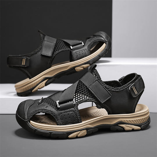 Herren Outdoor-Sandalen mit verstellbaren Riemen und rutschfester Sohle EB