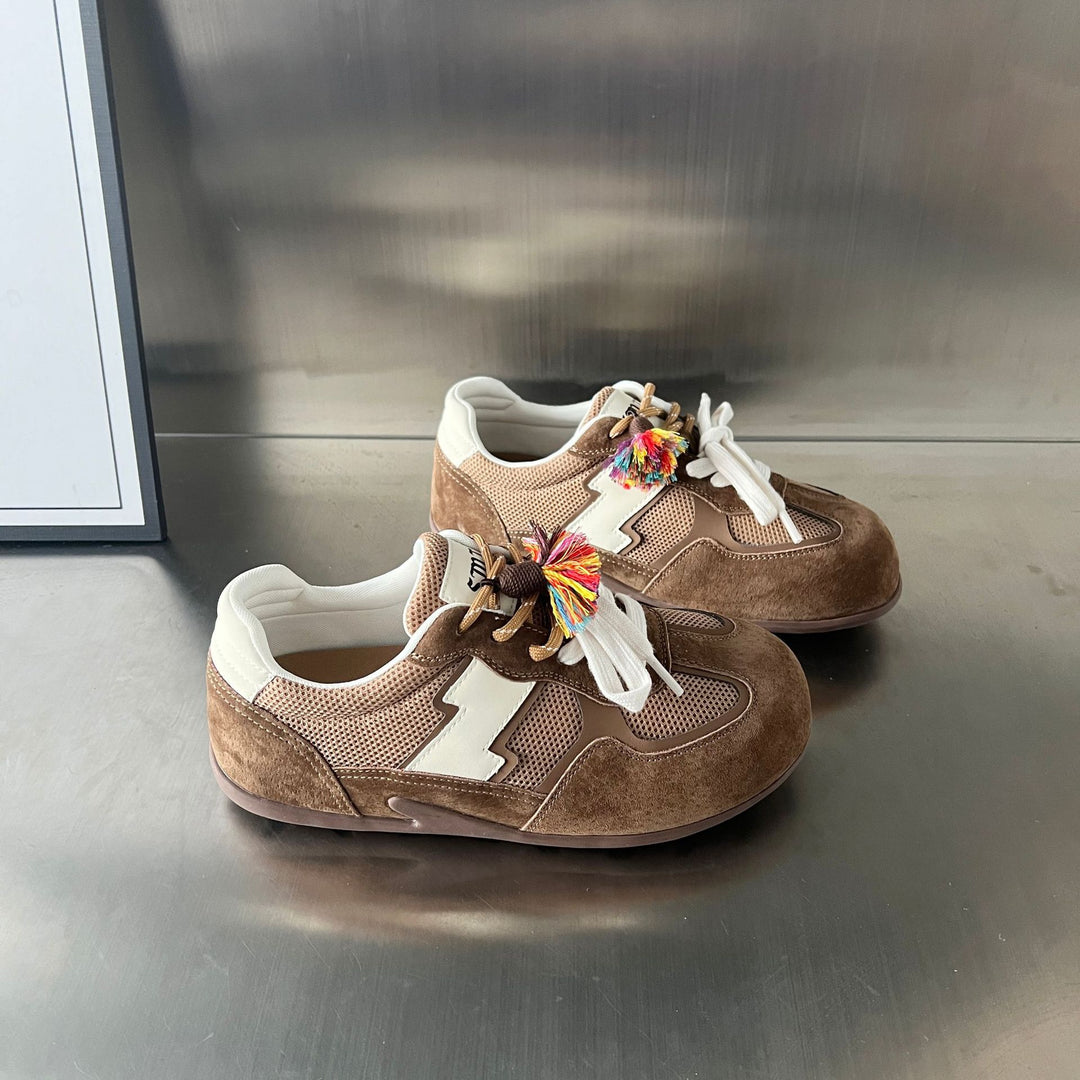 Damen Sportliche Freizeitsneakers mit farbigen Akzenten und atmungsaktiven Einsätzen EB