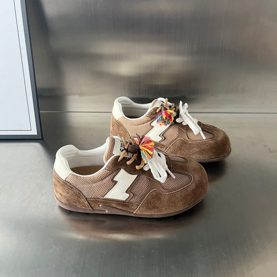 Damen Sportliche Freizeitsneakers mit farbigen Akzenten und atmungsaktiven Einsätzen EB