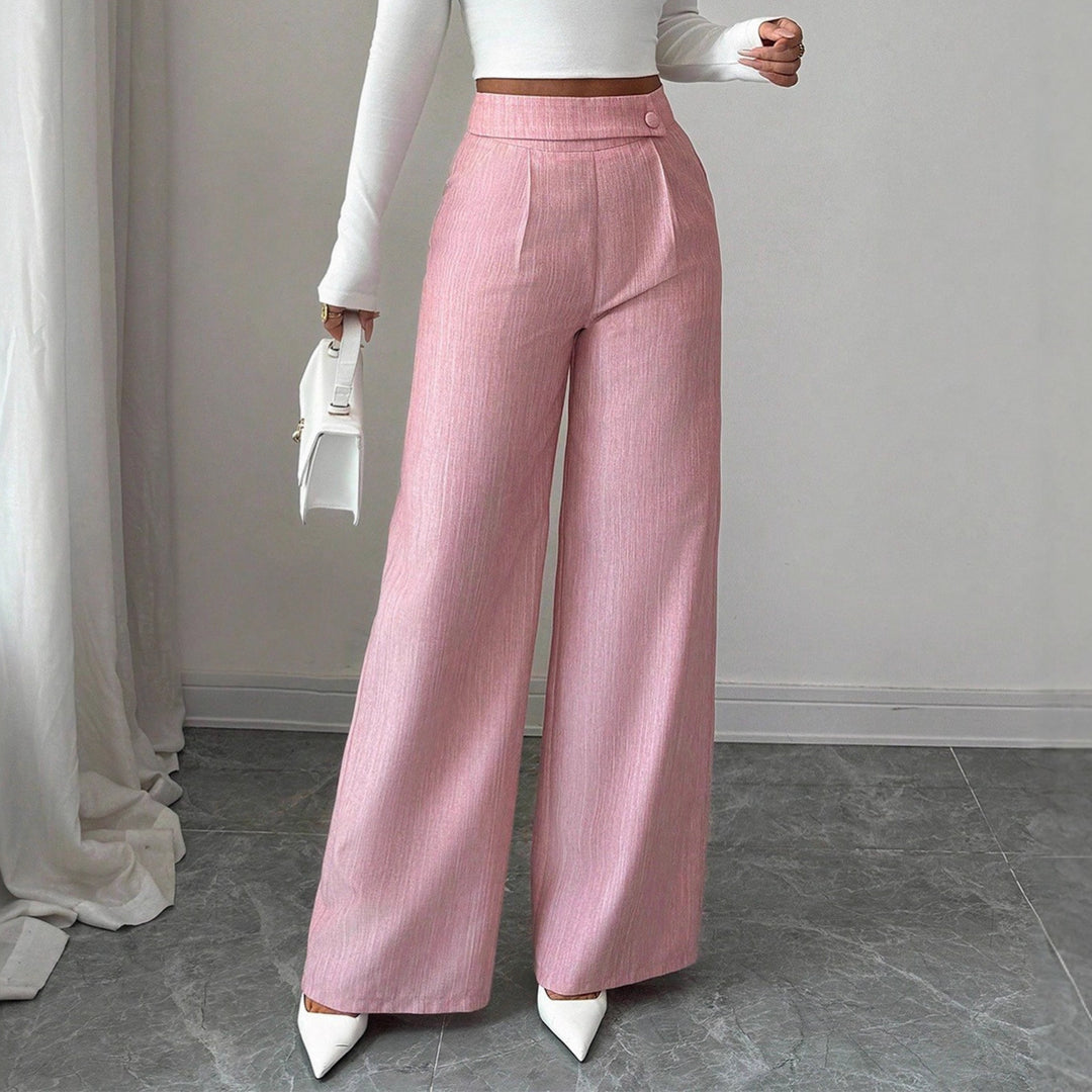 Damen weite High-Waist-Hosen EB