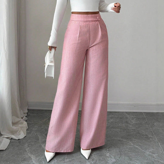 Damen weite High-Waist-Hosen EB
