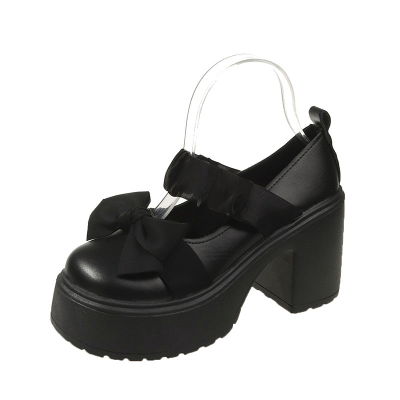Damen elegante Blockabsatz-Sandalen mit raffiniertem Schleifen-Design EB