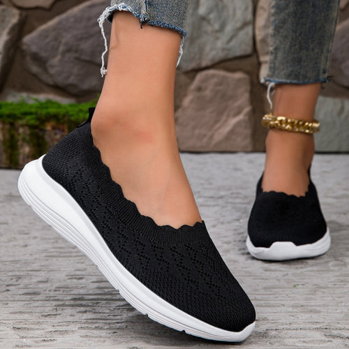 Damen Strick-Sneaker mit flexiblem Design und rutschfester Sohle EB