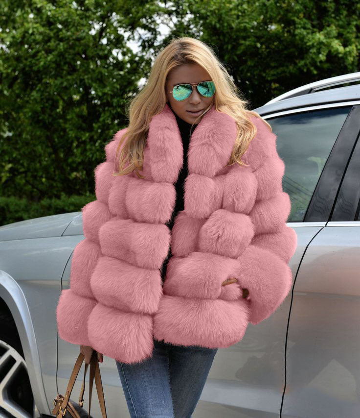 Damen Kunstpelz Bauschjacke EB