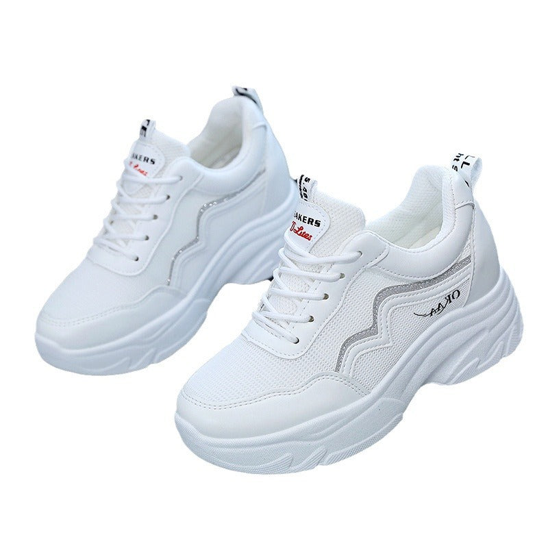 Damen Sportliche Plattform Sneakers mit atmungsaktiven Eigenschaften und rutschfester Sohle EB