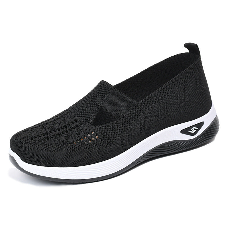 Damen nan leichte atmungsaktive Strickslipper mit Memoryschaum und rutschfester Laufsohle EB
