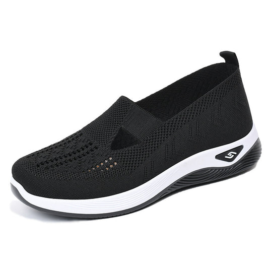 Damen nan leichte atmungsaktive Strickslipper mit Memoryschaum und rutschfester Laufsohle EB