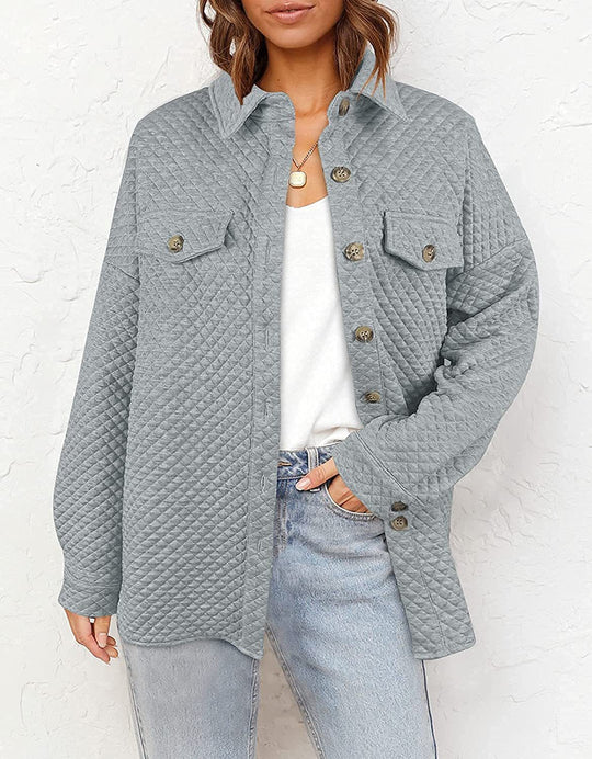 Damen elegante gesteppte Jacke im lässigen Schnitt EB