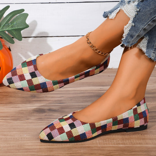 Damen Bunte Ballerinas mit komfortablem Fußbett und modischem Design EB