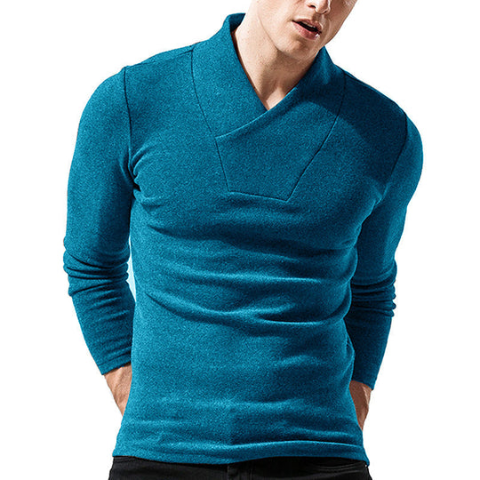 EB | Slim Passform Wolle Asymmetrischer Kragen Minimalistisches Design
