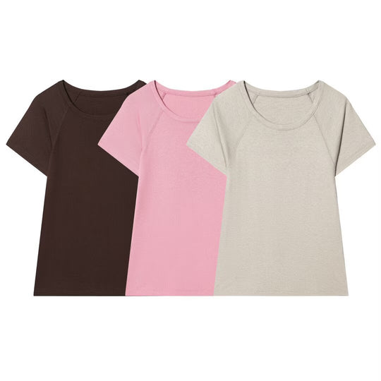 Damen komfortables Basic T-Shirt EB