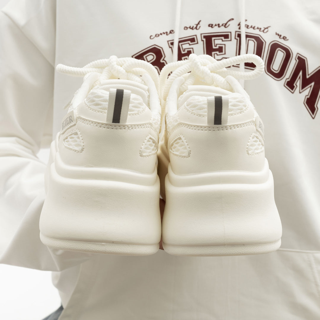 Damen Plattform Sneakers mit Glitzerakzenten und innovativer Sohle EB