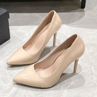 Damen elegante stiletto Pumps mit hochglänzender Oberfläche EB