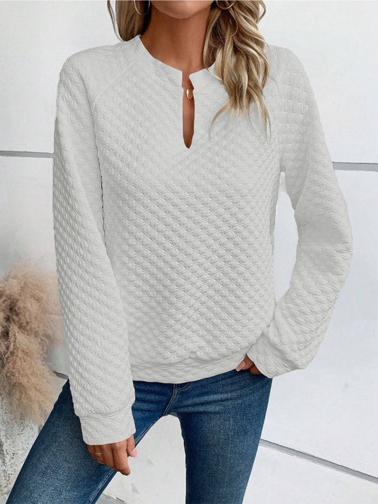 Damen Pullover mit strukturiertem Design und edlem Stehkragen EB