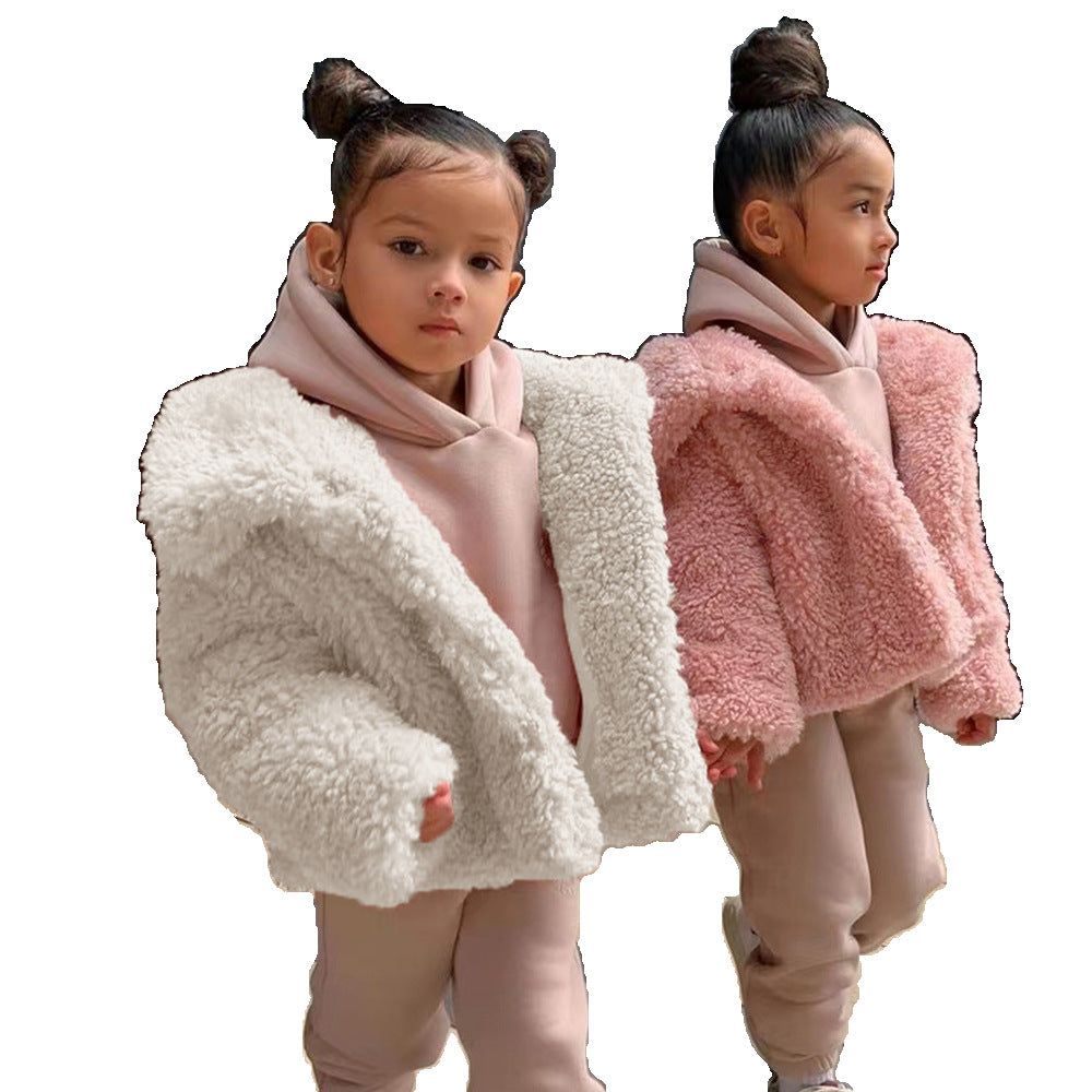 Damen Kuschelige Fleecejacke mit voluminösem Schnitt und großem Kragen EB