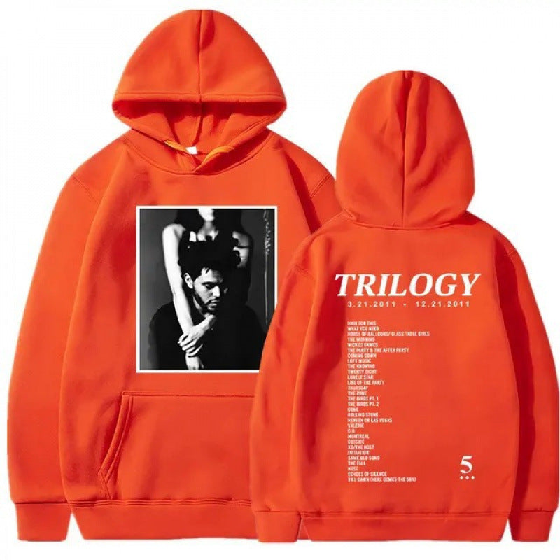 Damen Kapuzenpullover mit künstlerischem Fotodruck und einzigartigem Schriftzug EB