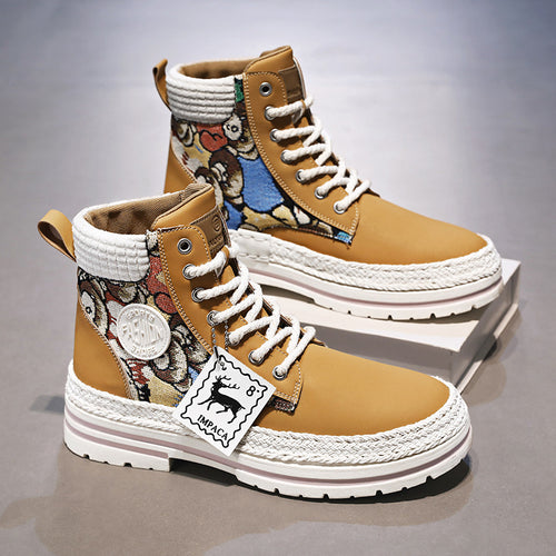 Damen Trendige Stiefel mit dekorativer Eule EB