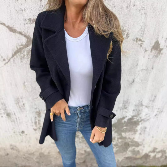 Damen Modische und vielseitige Doppelreiher-Jacke EB