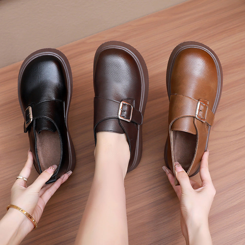 Damen Modische Schnürschuhe mit trendiger Schnallen-Optik EB