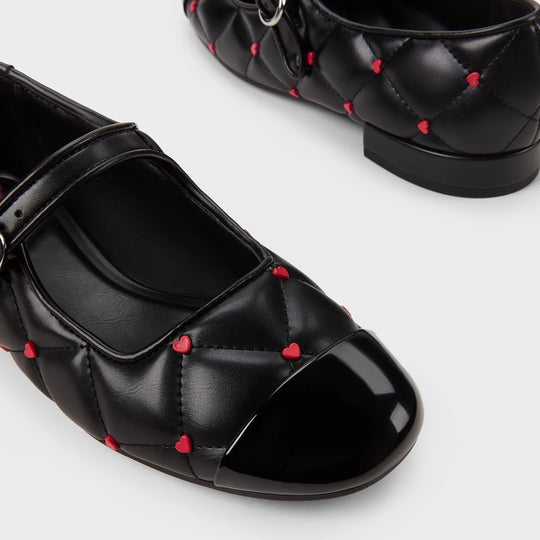 Damen Ballerinas mit dekorativem Riemen und glänzendem Schuhspitzen EB