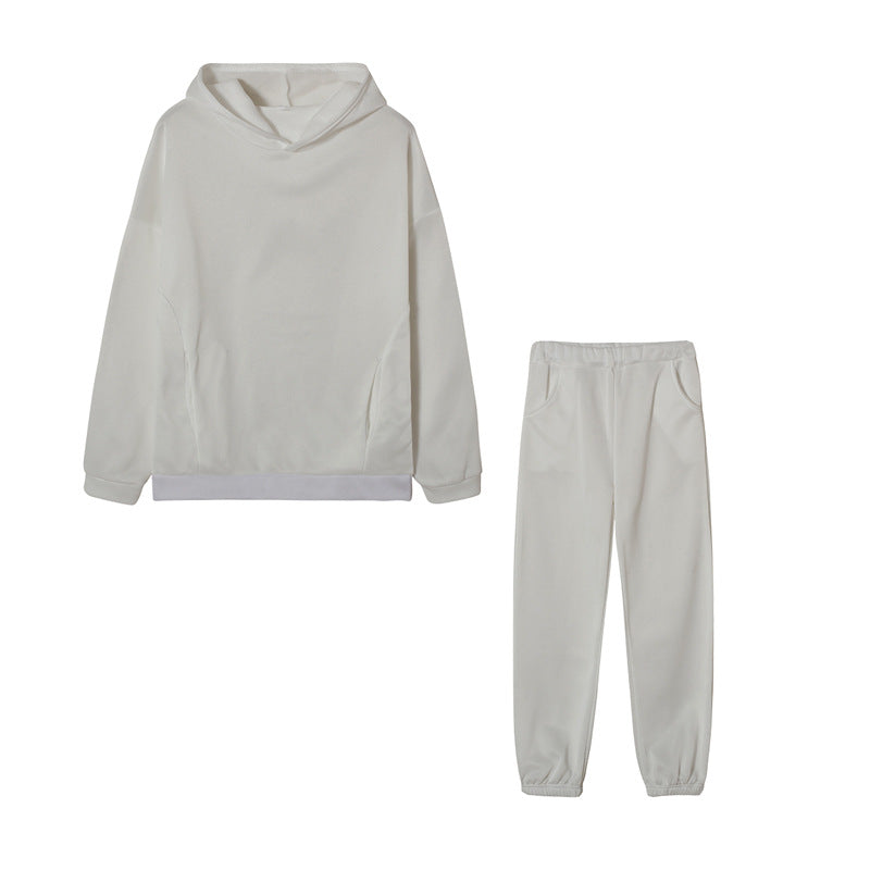 Damen lässiges Hoodie-Set mit elastischer Taillierung und praktischen Taschen EB