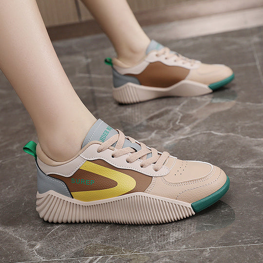Damen sportliche Sneaker mit stabiler Sohle und atmungsaktiver Oberflächenstruktur EB
