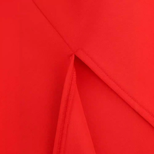 Damen figurbetontes Abendkleid mit voluminösen Rüschendetails und asymmetrischem Design EB