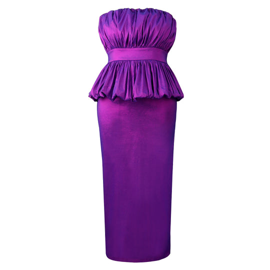 Damen Elegantes Abendkleid mit gerafftem Oberteil und figurbetonter Silhouette EB