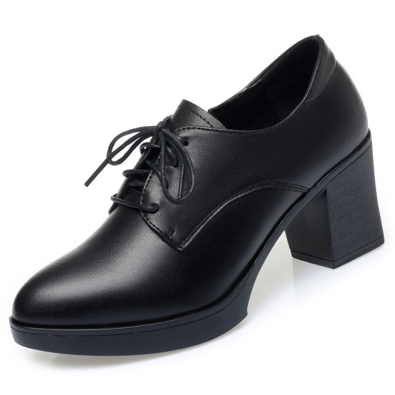 Damen Elegante Schnürstiefeletten mit modischem Blockabsatz und rutschfester Sohle EB