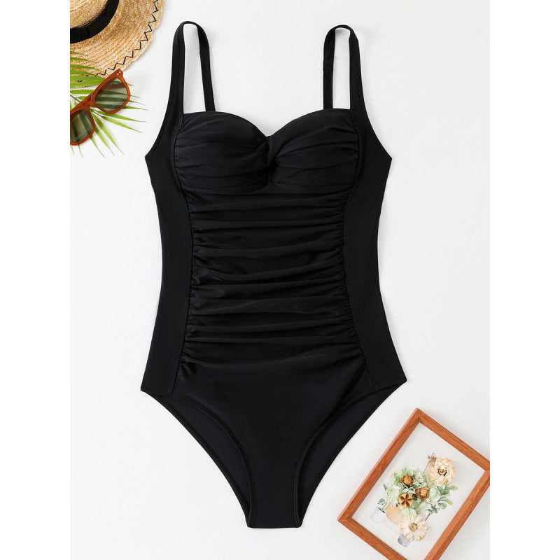 Damen Einteiliger Badeanzug mit figurformendem Schnitt und elegantem Neckholder EB
