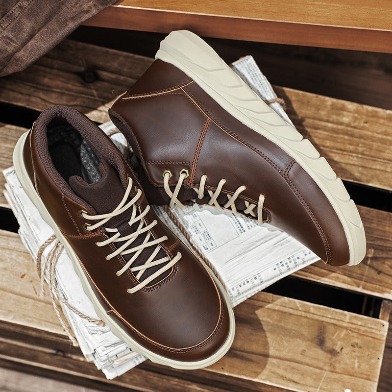 Herren Bequeme und modische Wanderstiefel mit hohem Kragen EB