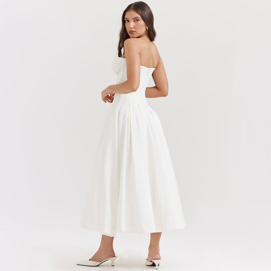 Damen Abendkleid mit elegantem Herz-Ausschnitt und voluminösem Rock EB