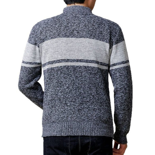 Herren Strickjacke mit modernem Zipper und strukturiertem Design EB