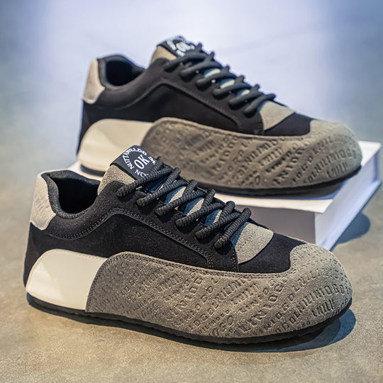 Damen modische Sneaker mit geprägtem Obermaterial und sportlicher Sohle EB