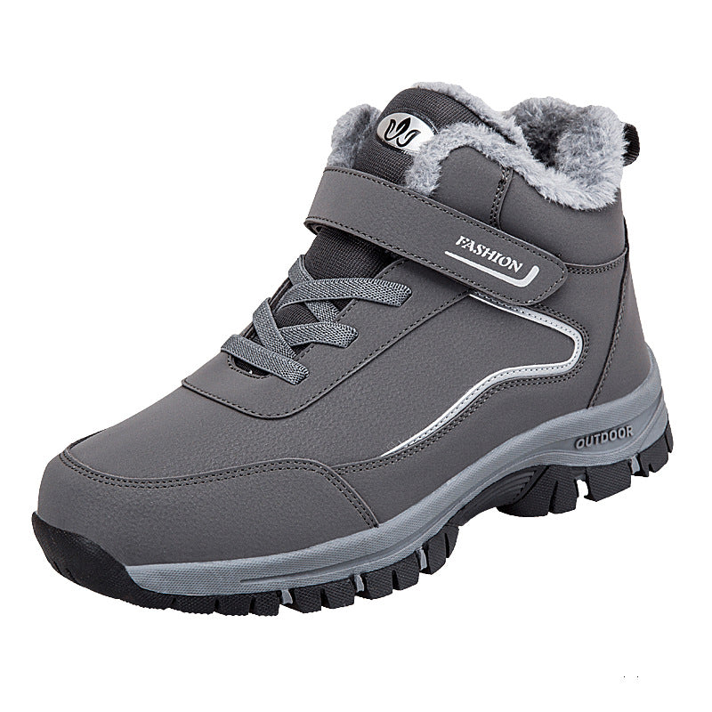 Damen Warm gefütterte Outdoor-Wanderschuhe mit verstellbarem Klettverschluss EB