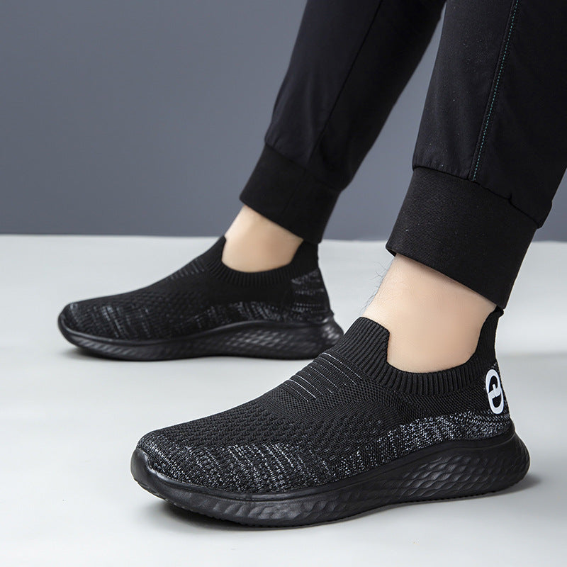 Damen Sportliche Slip-On Sneakers mit atmungsaktivem Obermaterial und rutschfester Sohle EB