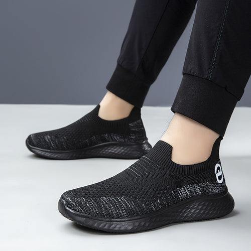 Damen Sportliche Slip-On Sneakers mit atmungsaktivem Obermaterial und rutschfester Sohle EB