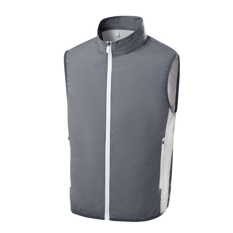 Damen leichte Sportweste mit atmungsaktiven Einsätzen und vielseitigen Taschen EB
