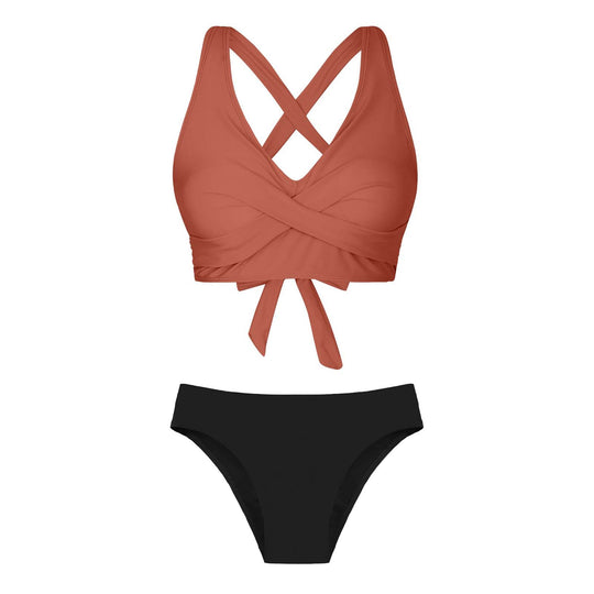 Damen Zweiteiliger Badeanzug mit floralem Design EB