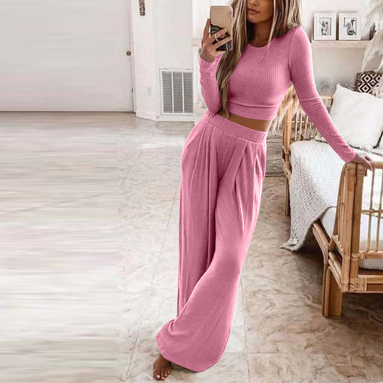 Damen elegante Freizeitanzug mit langen Ärmeln und weitem Schnitt EB